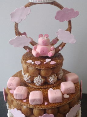 Piéces montée baptême ourson ( 4 choux par pers) n° 18